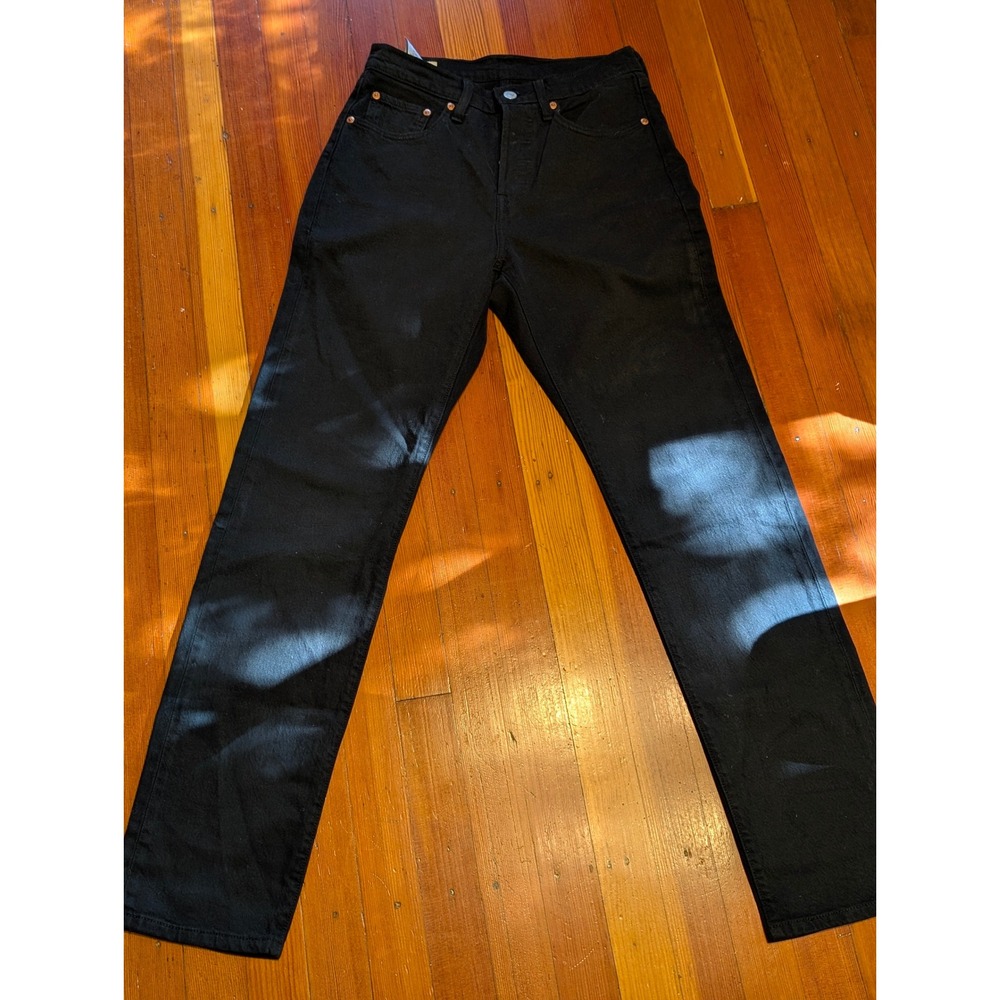 Levis Premium 501 Original Fit Jeans Black High Rise Button Fly W27 L32